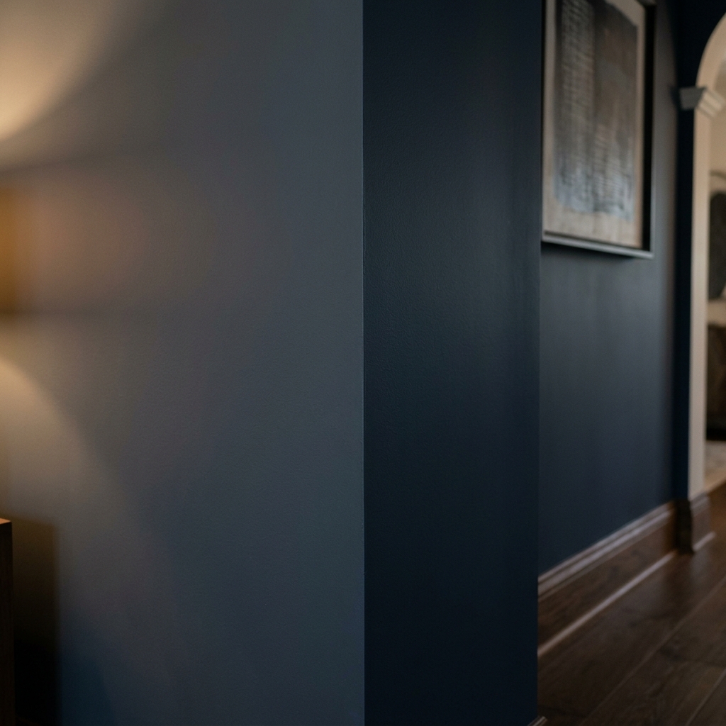 Interior house painting with Zero-VOC anti-microbial coatings and laser-straight trim lines in Port St. Lucie home